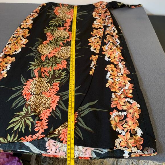 Vintage Hilo Hattie The Hawaiian Original Sz Large Top & Wrap Skirt Set Black - Picture 13 of 13